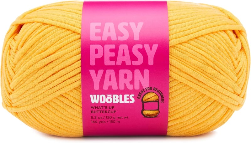 The Woobles Woobles Easy Peasy Yarn for Beginners - Crochet & Knitting Yarn - Medium #4 Worsted - Cotton-Nylon Blend - Image 1